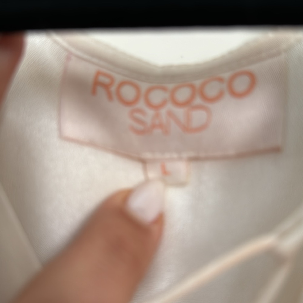 ROCOCO SAND RUFFLE STAR STELLAR HIGH-LOW DRESS Size L - Picture 7 of 16